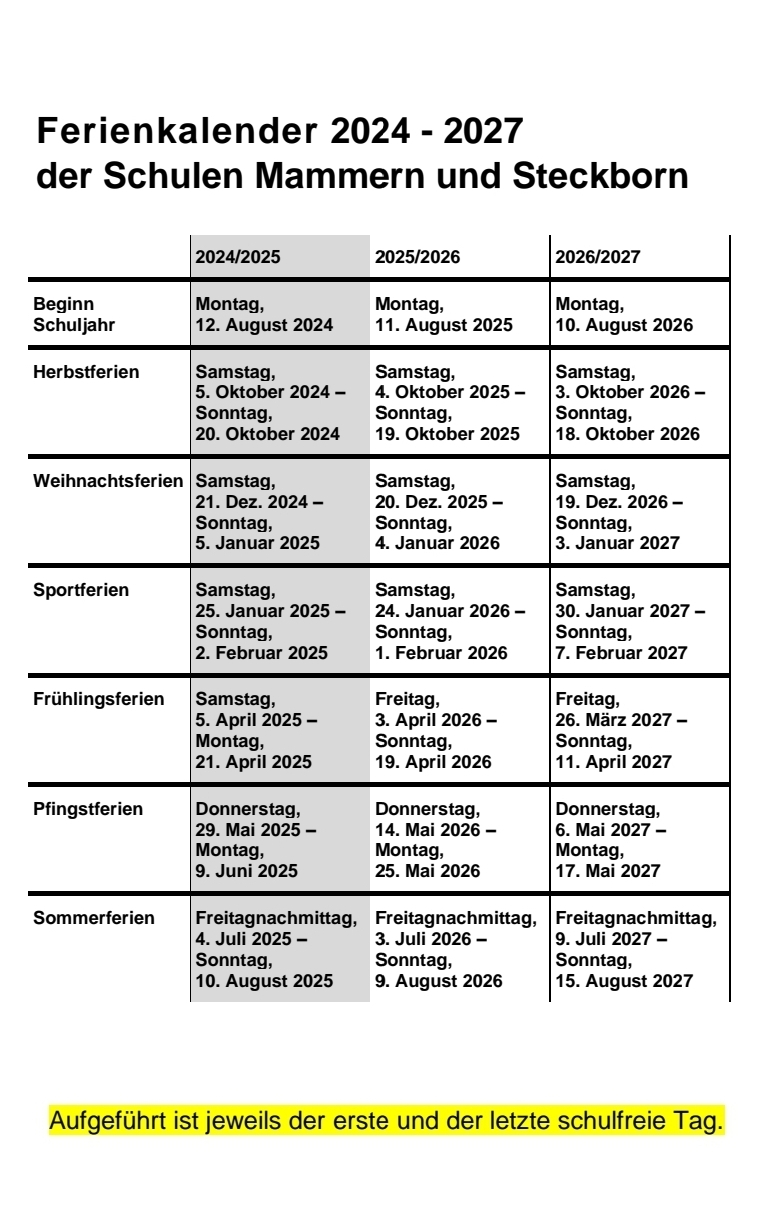 Ferienkalender