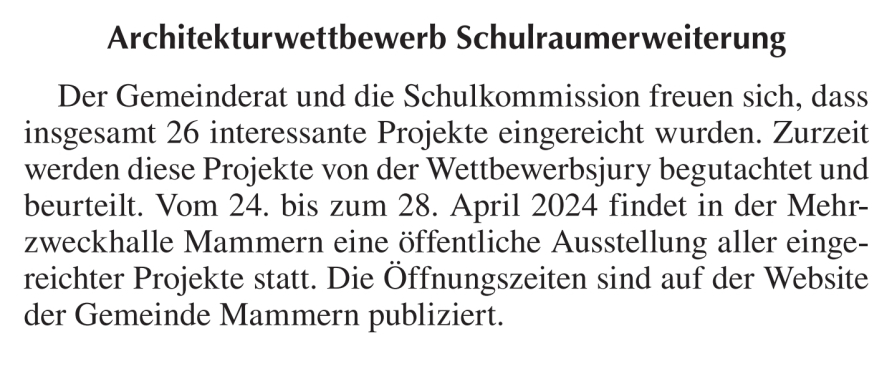 Schulraumerweiterung